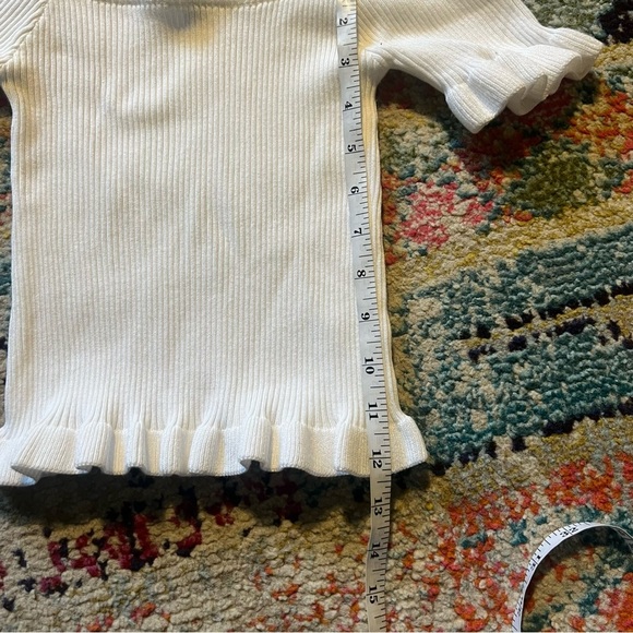 Lulus Off-Shoulder White baby tee XS - Picture 4 of 6